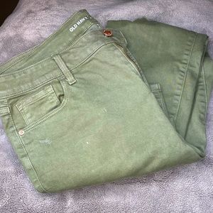 Army Green Mid Rise Jeans